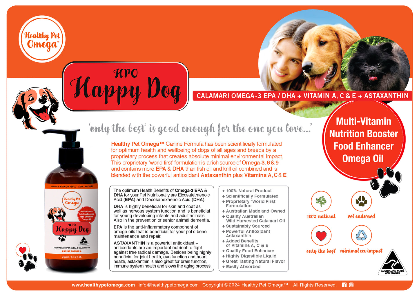 'Happy Dog' by Healthy Pet Omega (250ml)